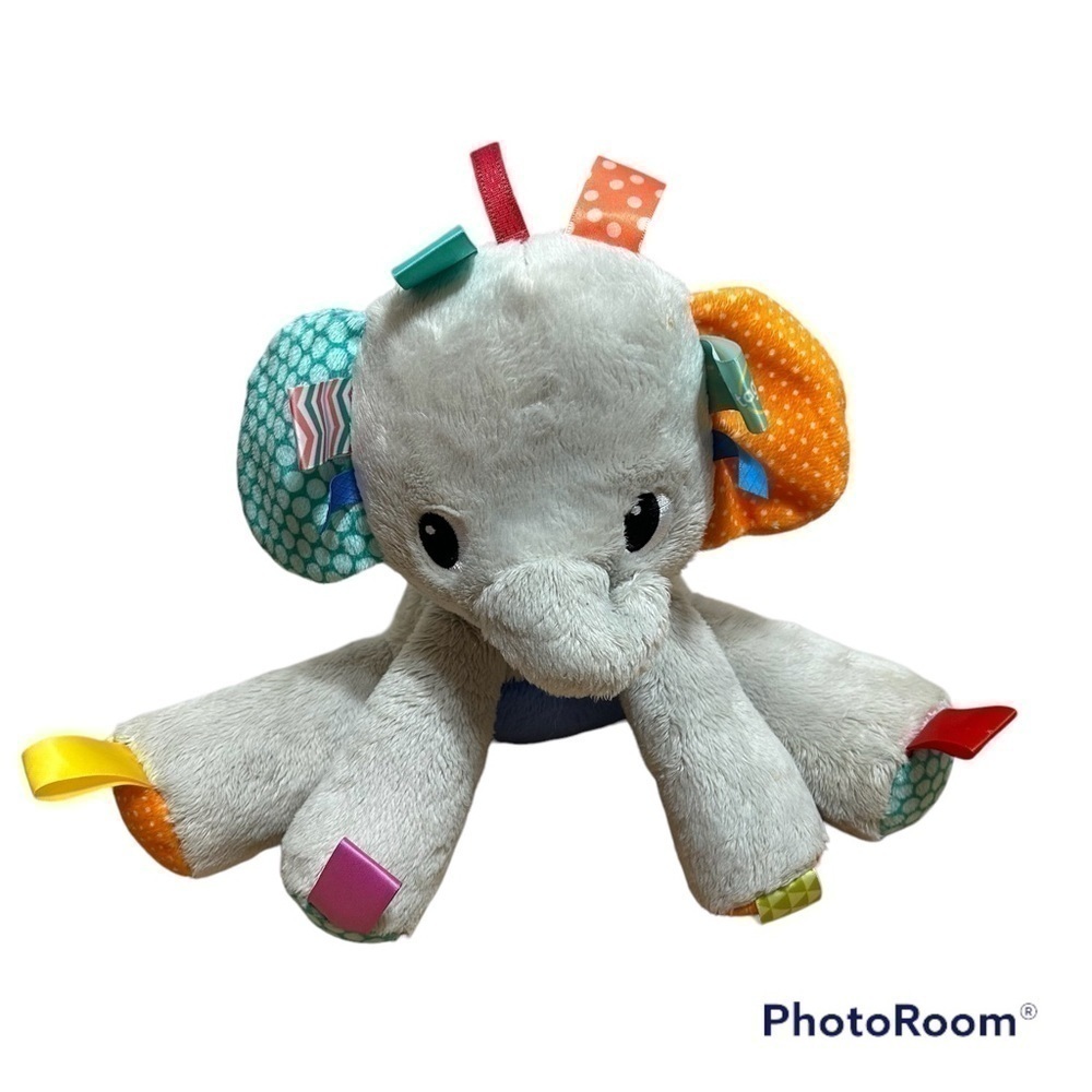 Bright Starts Taggies Elephant Plush Stuffed Animal Baby Lovey